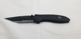 Smith & Wesson Linerlock A/O Black Aluminum Folding 8Cr13 Pocket Knife 1084305