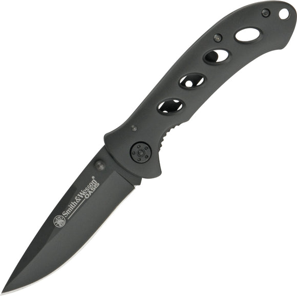 Smith & Wesson Oasis Black Titanium Folding Stainless Pocket Knife 423B