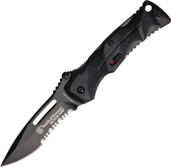 Smith & Wesson Mini BLOP2 Magic A/O Black Folding Pocket Knife BLOP2SMBS