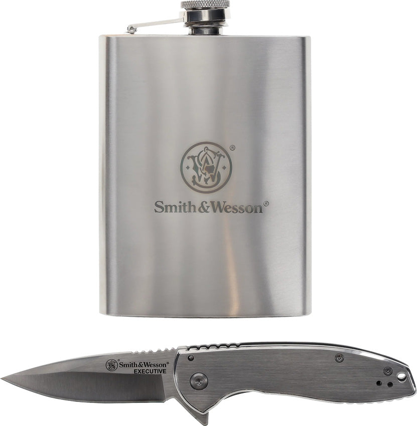Smith & Wesson Executive Linerlock & Flask Folding Pocket Knife