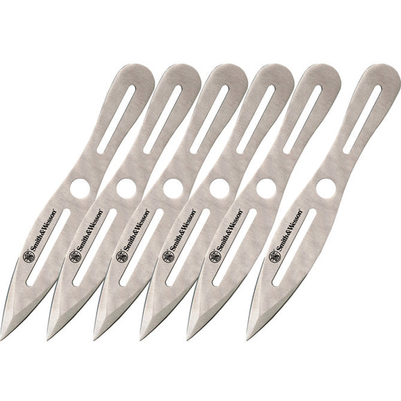 Smith & Wesson Six Piece 2Cr13 Stainless Throwing Fixed Blade Knife Set TK8CP