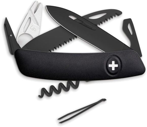 Swiza TT05 Black Tick Multi-Tool Folding Corkscrew Tweezers Pocket Knife 0931010