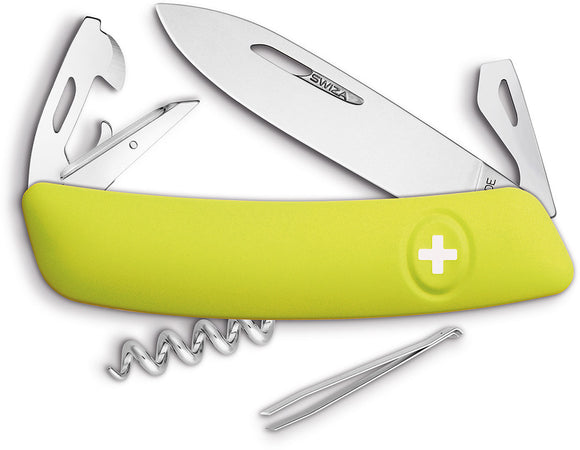 Swiza D03 Swiss Pocket Knife Screwdriver Corkscrew Yellow Multi-Tool 301080