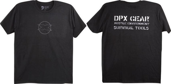 DPx Gear Circle Logo Silhouette Black T-Shirt Adult Size Large (L)