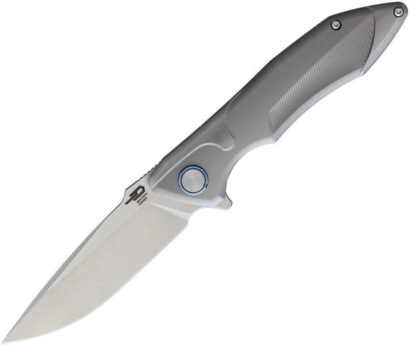 Bestech Knives Starfighter Framelock Gray Titanium Handle Folding Knife