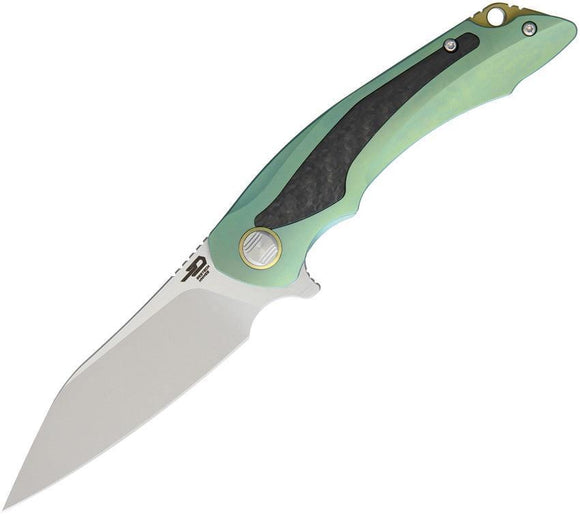 Bestech Knives Pterodactyl Framelock Green Titanium S35VN Folding Knife
