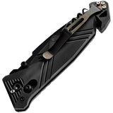 TB Outdoor C.A.C. Utility Axis Lock Smooth Black PA6 Folding Nitrox Steel Pocket Knife 050