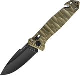 TB Outdoor C.A.C. S200 Axis Lock Green Sculpted PA6 Folding Nitrox Steel Pocket Knife 051