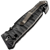 TB Outdoor C.A.C. S200 Axis Lock Black Sculpted PA6 Folding Nitrox Steel Pocket Knife 052