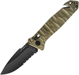 TB Outdoor C.A.C. S200 Axis Lock Green PA6 Folding Nitrox Pocket Knife 053