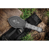 TOPS Tracker Digger Fixed Double Edge Blade Glass Breaker Black Knife