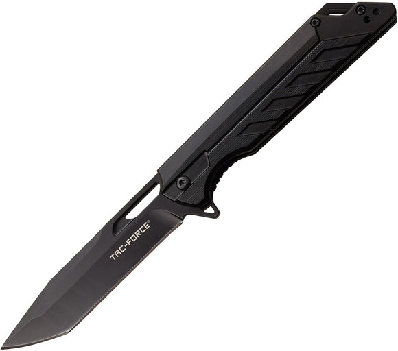 Tac Force Linerlock A/O Black Aluminum Folding 3Cr13 Steel Pocket Knife 1034BK