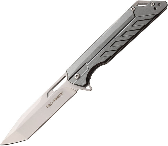 Tac Force Linerlock A/O Gray Aluminum Folding 3Cr13 Steel Pocket Knife 1034GY