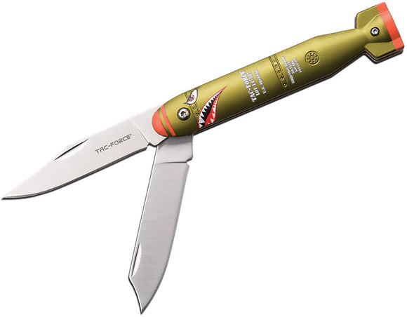 Tac Force Bomb Knife Slip Joint Green Folding Stainless Pocket Knife 1039DBGN