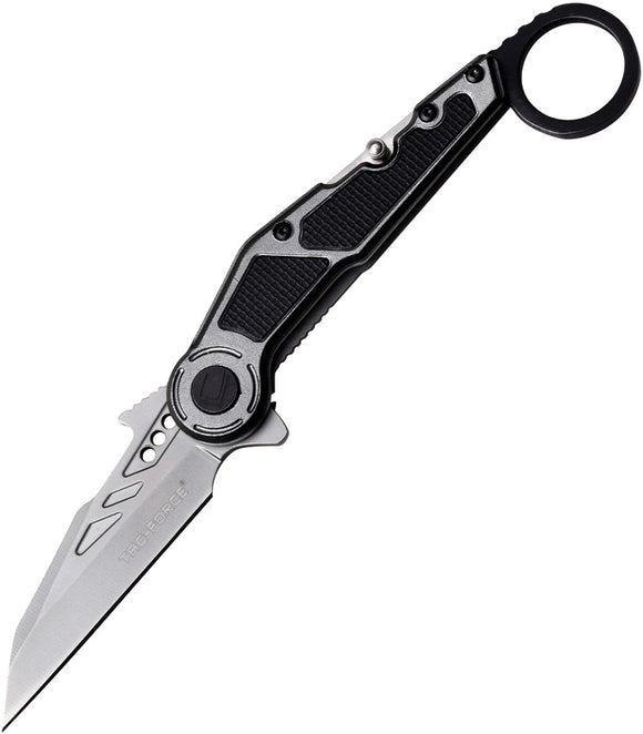 Tac Force Linerlock A/O Gray Aluminum Folding 3Cr13 Pocket Knife 1041GY