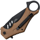 Tac Force Linerlock A/O Brown ABS Folding 3Cr13 Steel Pocket Knife 1044BR