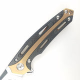 Defcon JK Cutter Pocket Knife Framelock Titanium & Carbon Fiber Folding D2 33343