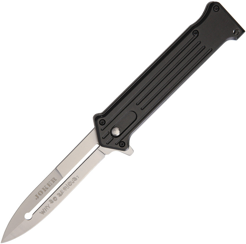 Tac Force Joker Why So Serious? Linerlock A/O Black Handle Folding