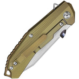 Defcon Atlas Framelock Gold Titanium Folding S35Vn Knife 53442