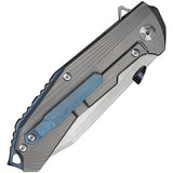 Defcon Atlas Framelock Gray Titanium Folding S35Vn Knife 5344