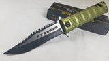 Tac Force Folding Pocket Rescue Knife 2 Tone Blade Green 710gn