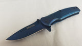 Tac Force Folding Blue Mirror Pocket Knife Assist Open -  848BL