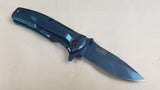 Tac Force Folding Blue Mirror Pocket Knife Assist Open -  848BL