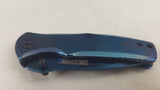 Tac Force Folding Blue Mirror Pocket Knife Assist Open -  848BL