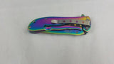 Tac Force Framelock A/O Stainless Rainbow Folding Pocket Knife 861RB
