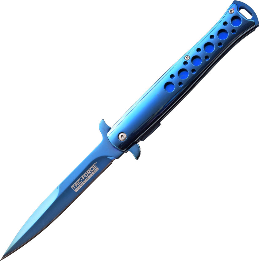 Tac Force Folding 9 Pocket Knife Mirror Blue Flipper A/O Assist - 884 –  Atlantic Knife Company