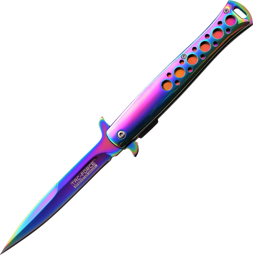 Tac Force 9 Folding Pocket Knife Mirror Rainbow Color Flipper A/O - 8 –  Atlantic Knife Company