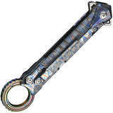 Defcon Archangel Framelock Flame M390 Titanium Flipper Knife 93121