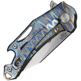 Defcon Rhino Framelock Flame Titanium Folding M390 Knife 93152