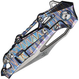 Defcon Valkyrie Framelock Flame Titanium Folding M390 Knife 93932