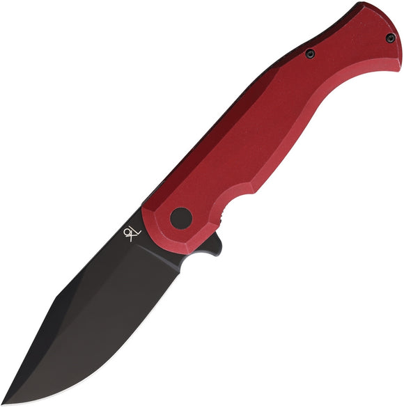 Tools for Gents TFG Eastwood Linerlock Red Aluminum Folding D2 Steel Knife 91835