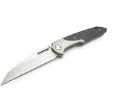 Navajas Barbudo Balmis Fat Carbon Marble Framelock Folding Knife bcf