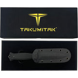 Takumitak Havoc Black Smooth G10 D2 Steel Fixed Blade Knife F202BK