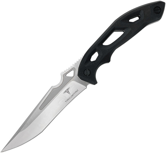 Takumitak Unhinged Black Smooth G10 D2 Stainless Steel Fixed Blade Knife 209SL
