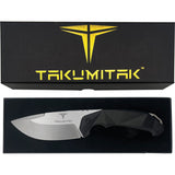 Takumitak Companion Black Smooth G10 D2 Steel Fixed Blade Knife F212SL