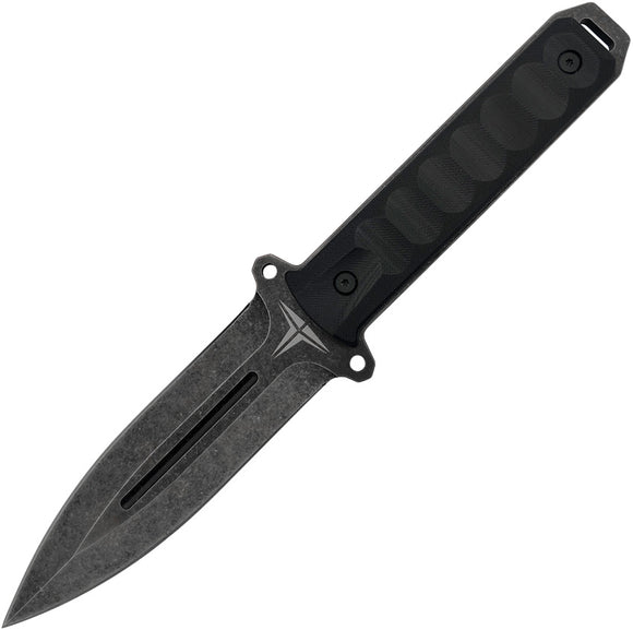 Takumitak Hitter Black Smooth G10 D2 Steel Fixed Blade Knife F214SW