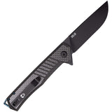 Tekto Knives F1 Alpha Linerlock Carbon Fiber Folding D2 Pocket Knife TF1CBKBK2