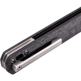 Tekto Knives F2 Bravo Linerlock Black G10 & Carbon Fiber Folding D2 Knife TF2CBKSL4