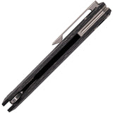 Tekto Knives F2 Bravo Linerlock Black G10 & Carbon Fiber Folding D2 Knife TF2CBKSL4