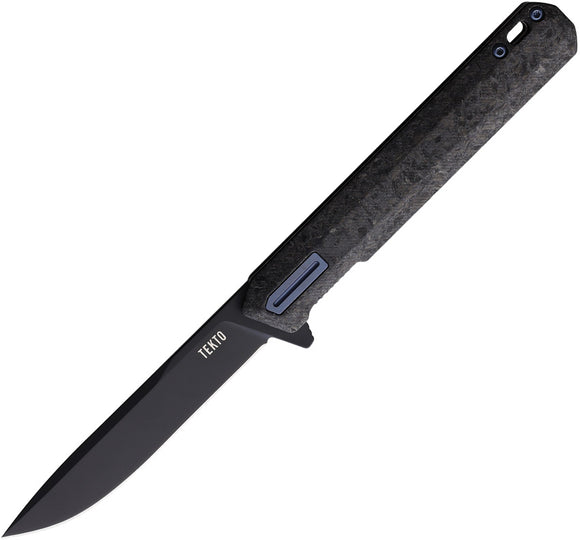 Tekto Knives F2 Bravo Linerlock Carbon Fiber Folding D2 Pocket Knife TF2CBLBK1