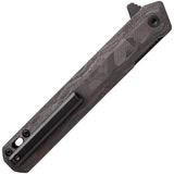 Tekto Knives F2 Bravo Linerlock Black & Red G10 & CF Folding D2 Knife TF2CRDBK1