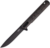 Tekto Knives F2 Bravo Linerlock Black & Red G10 & CF Folding D2 Knife TF2CRDBK1