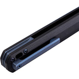 Tekto Knives F2 Bravo Linerlock Black G10 Folding D2 Steel Pocket Knife TF2GBKBK2