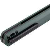 Tekto Knives F2 Bravo Linerlock OD Green G10 Folding D2 Steel Knife TF2GODBK1