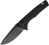 Tekto Knives F3 Charlie Button Lock Black G10 Folding D2 Steel Knife TF3GBKBK1