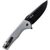 Tekto Knives F3 Charlie Button Lock Gray G10 Folding D2 Steel Knife TF3GGRBK1